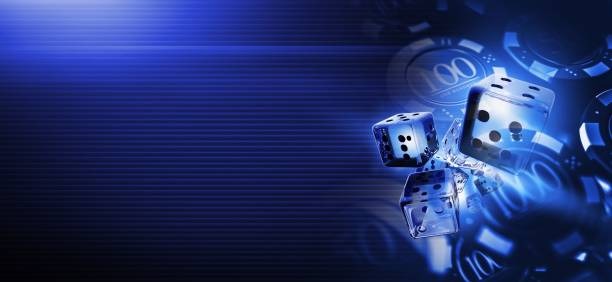 Dice game interface showing high-low bet options and rolling dice animation